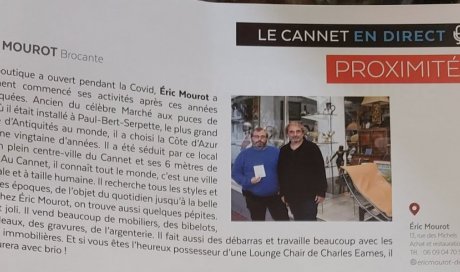 Article sur le Cannet magazine 